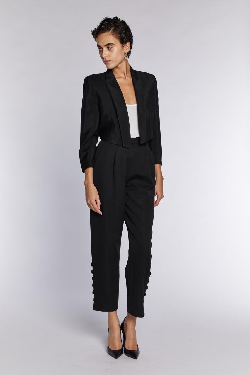 Pantalones lápiz Yves Saint Laurent Rive Gauche Años 90 Negro en venta