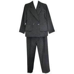Yves Saint Laurent Rive Gauche Anzug mit Nadelstreifen und Hose 1980er