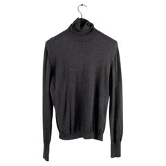 Used Yves Saint Laurent Rive Gauche Pure Cashmere Men Sweater Turtle Neck Size L, S55