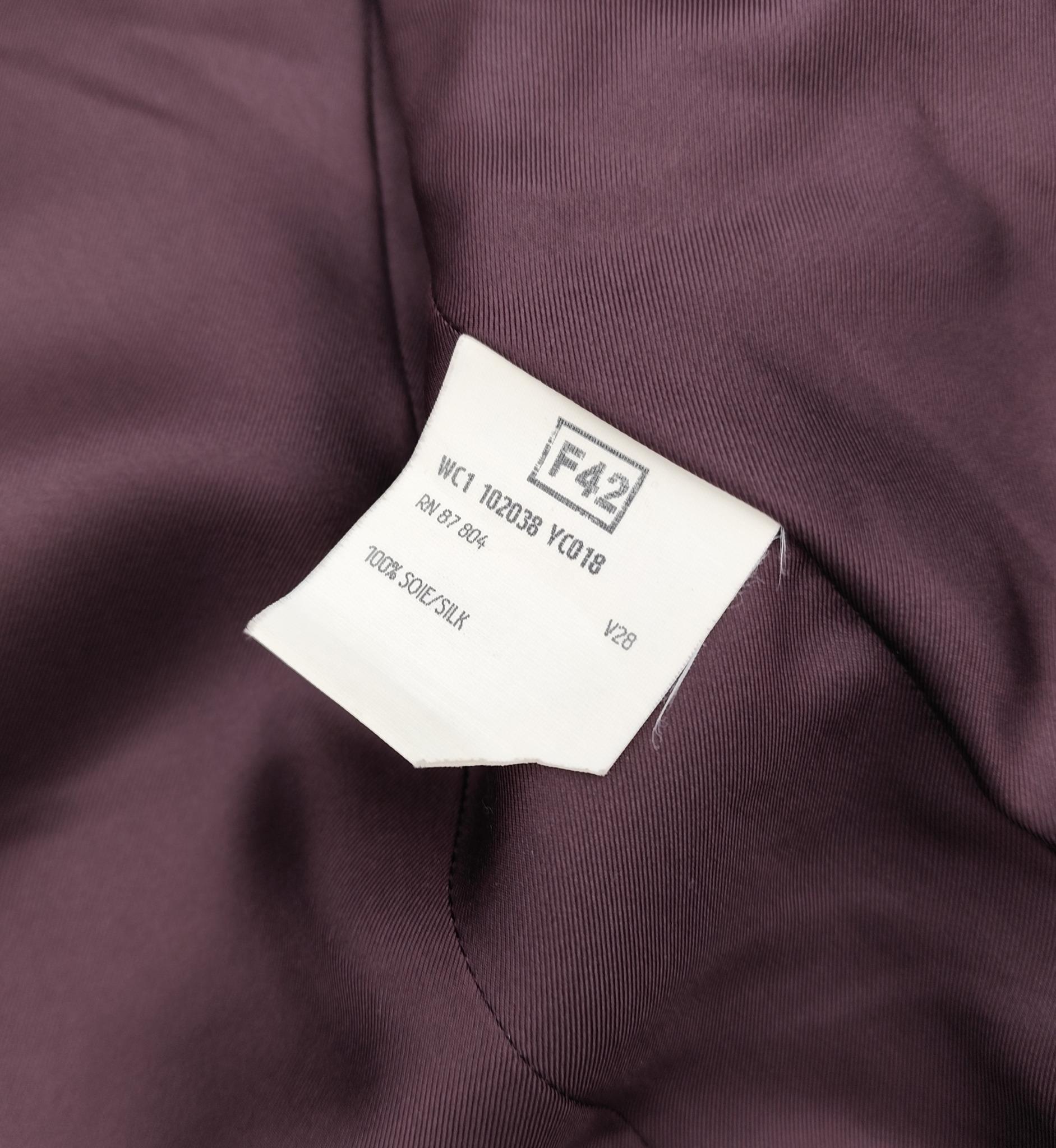 Yves Saint Laurent rive gauche purple silk jacket For Sale 5