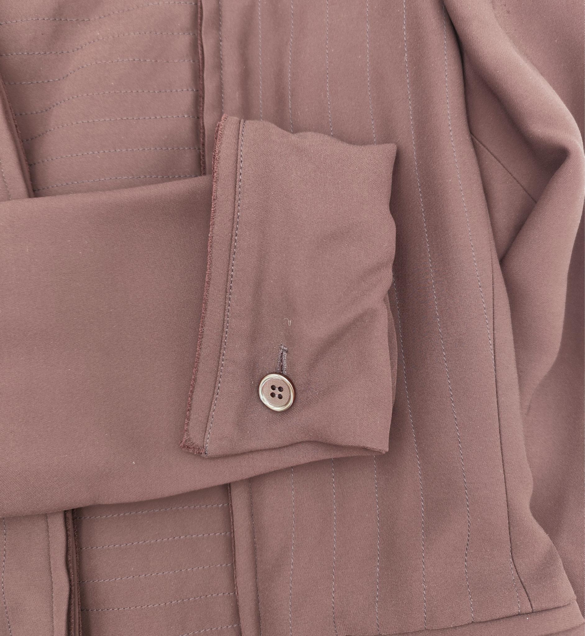 Yves Saint Laurent rive gauche purple silk jacket For Sale 3