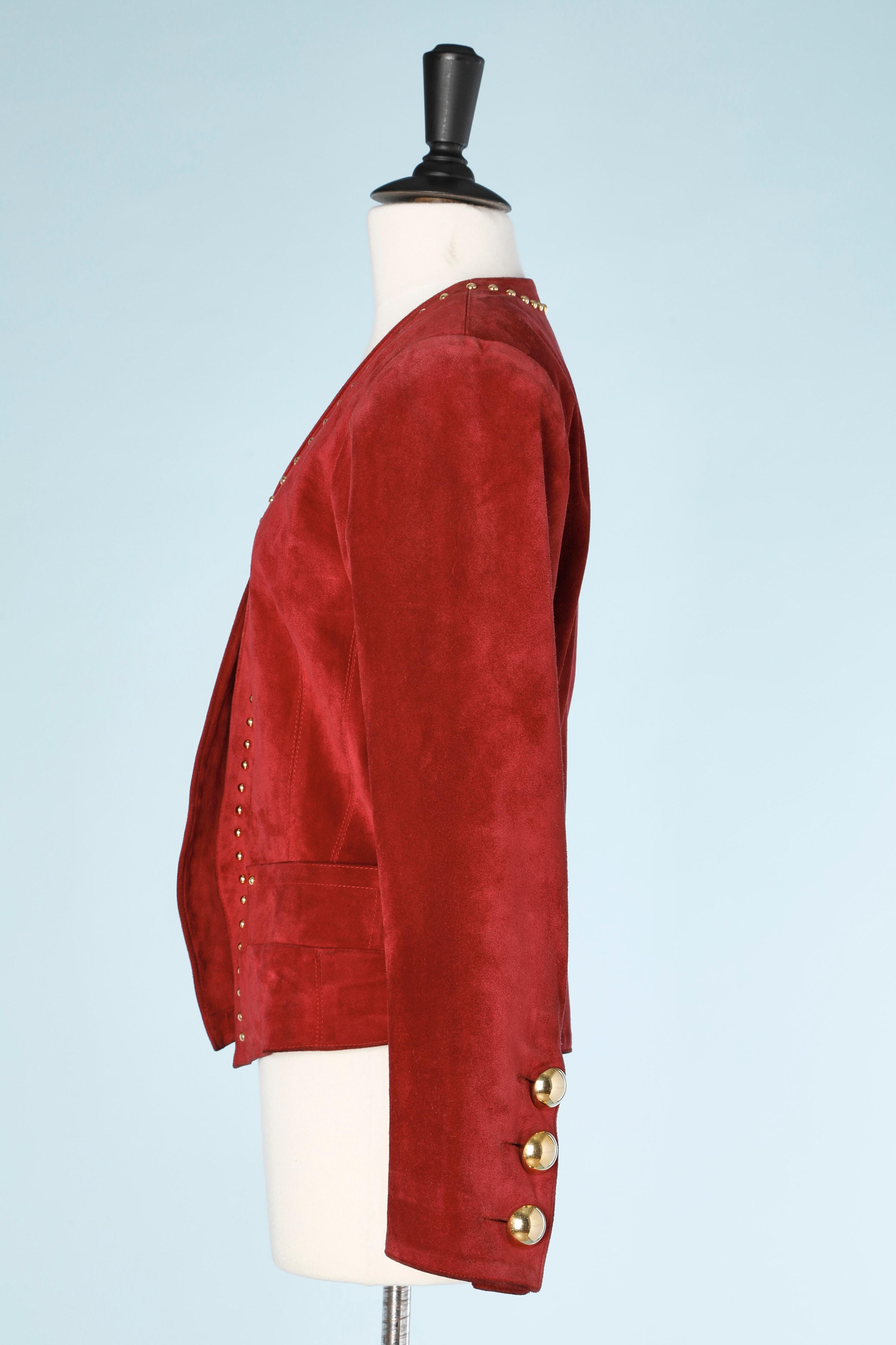red saint laurent jacket