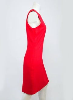 Yves Saint Laurent Rive Gauche Red Sheath Dress