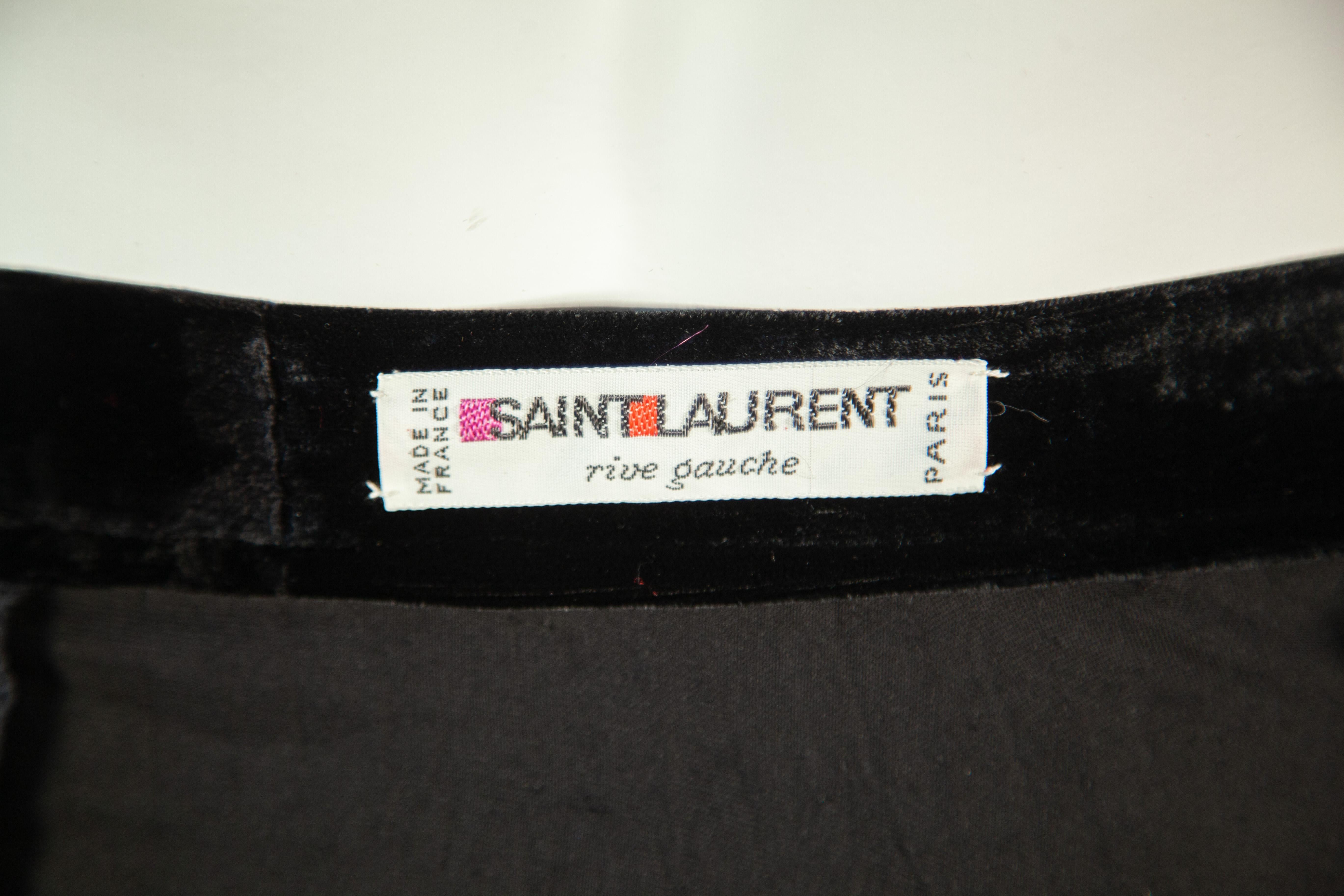 Yves Saint Laurent Rive Gauche Red Velvet Top with Tassels For Sale 3