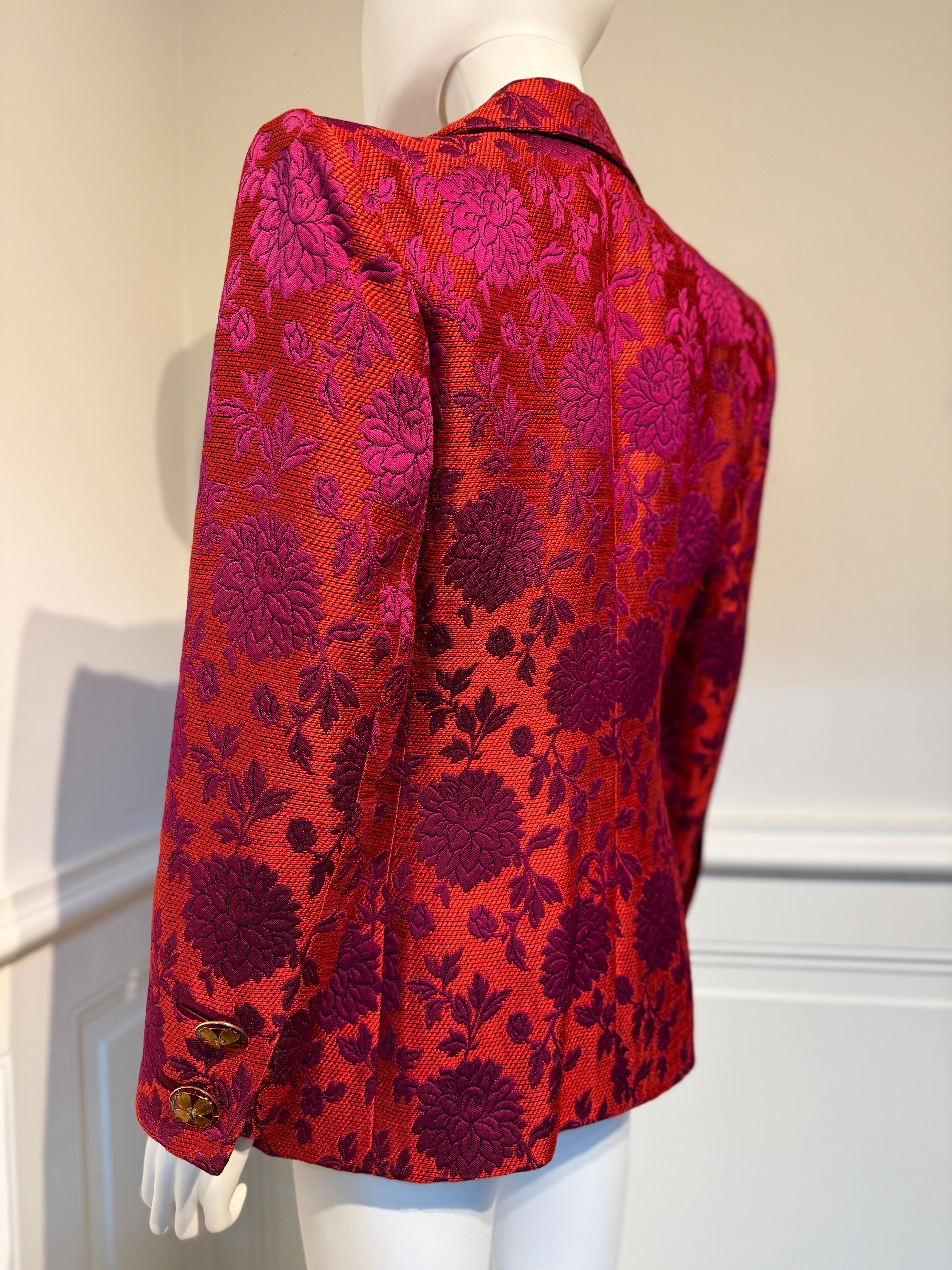 Yves Saint Laurent Rive Gauche Runway brocade jacket blazer AW 1992/1993 For Sale 5