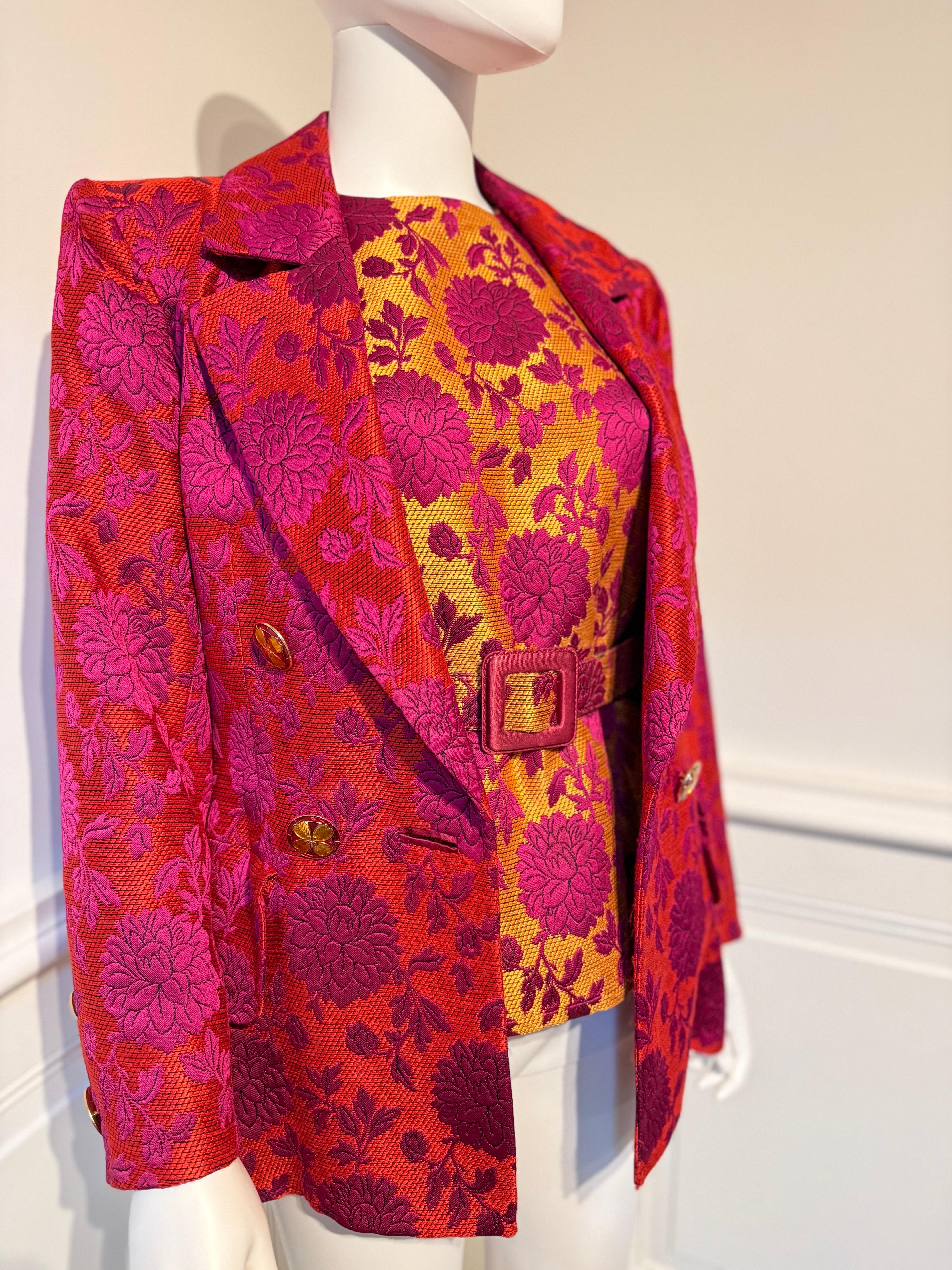 Yves Saint Laurent Rive Gauche Runway brocade jacket blazer AW 1992/1993 For Sale 7