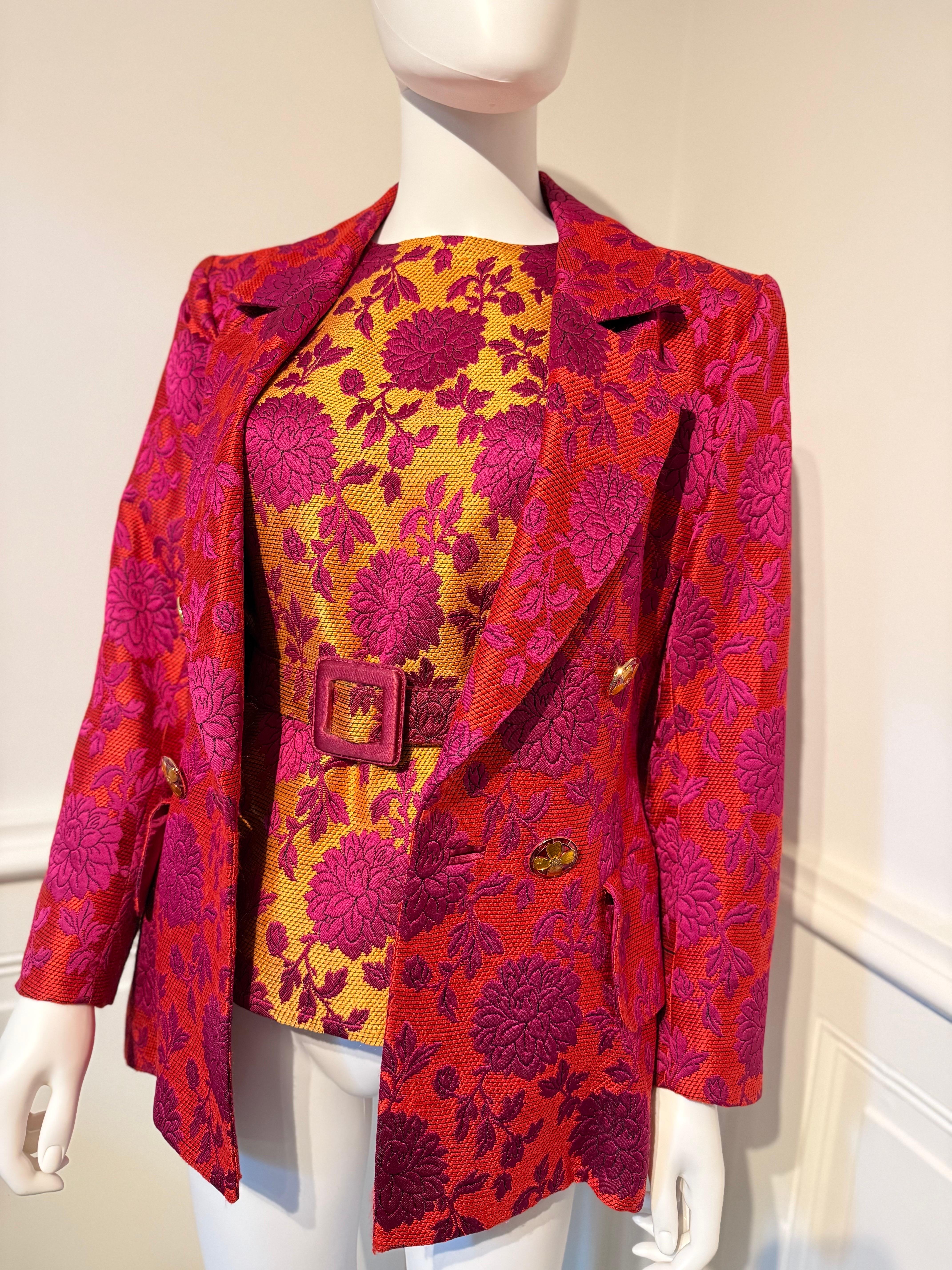 Yves Saint Laurent Rive Gauche Runway brocade jacket blazer AW 1992/1993 For Sale 8