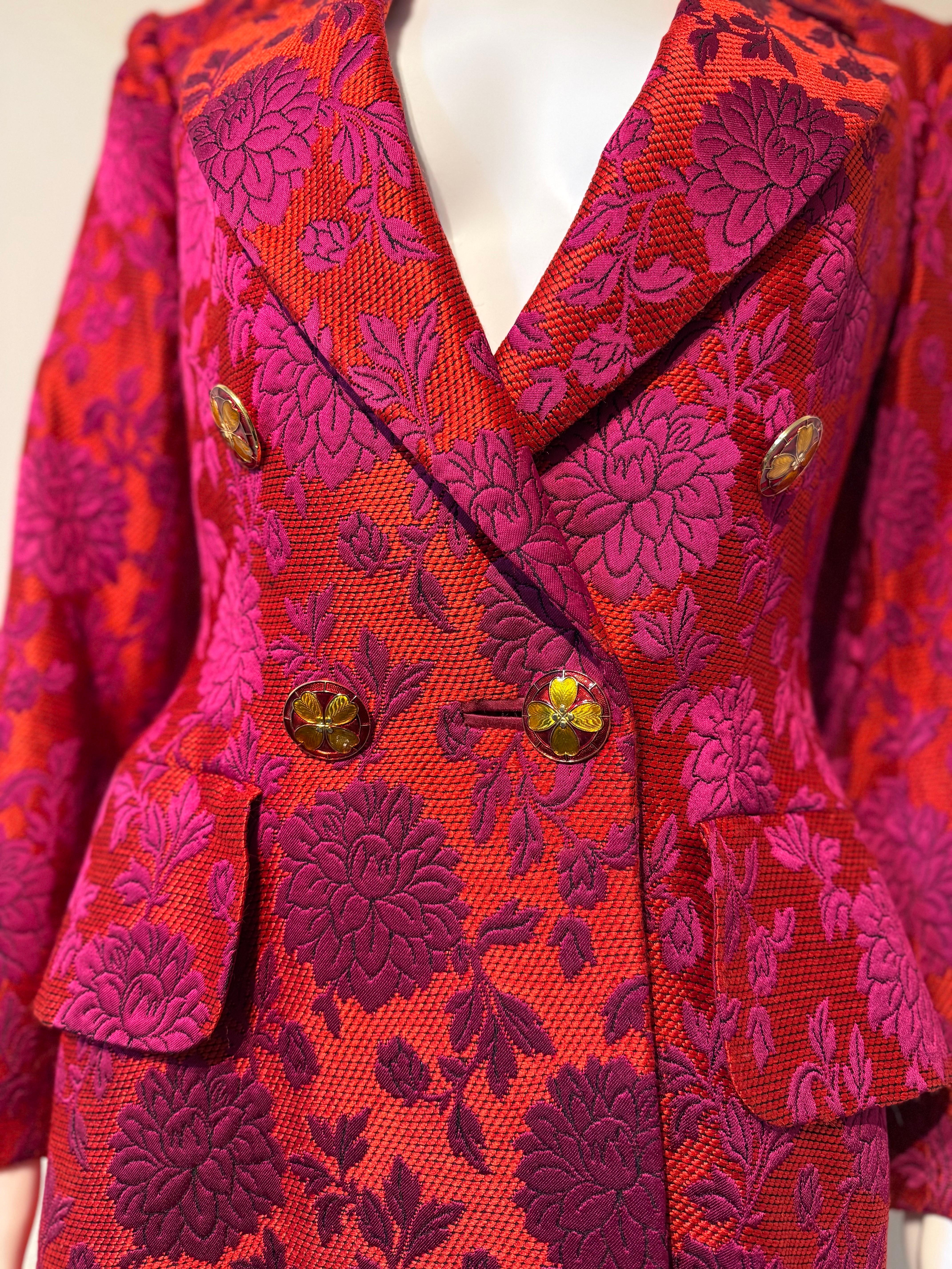 Yves Saint Laurent Rive Gauche Runway brocade jacket blazer AW 1992/1993 For Sale 1