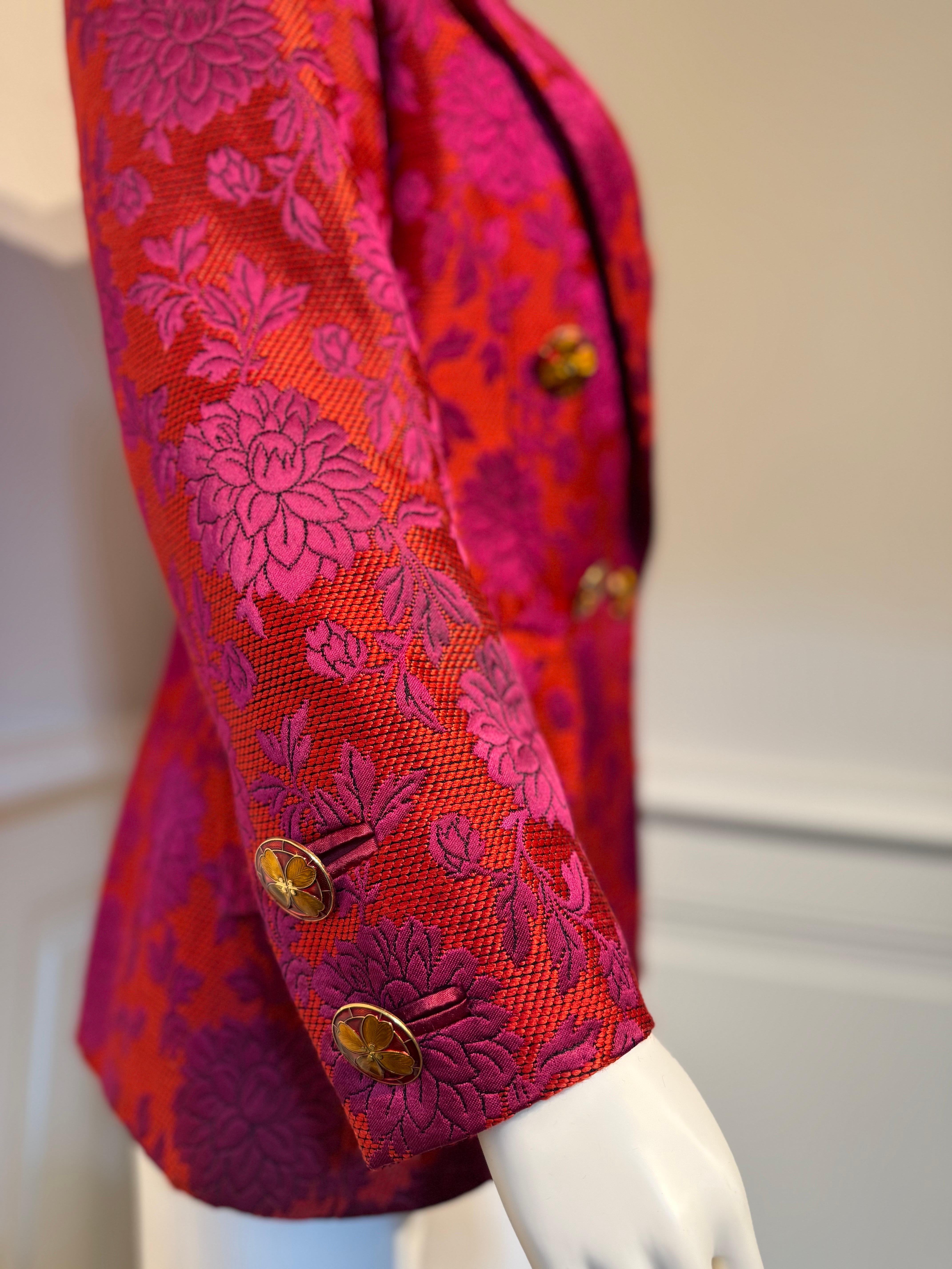Yves Saint Laurent Rive Gauche Runway brocade jacket blazer AW 1992/1993 For Sale 2