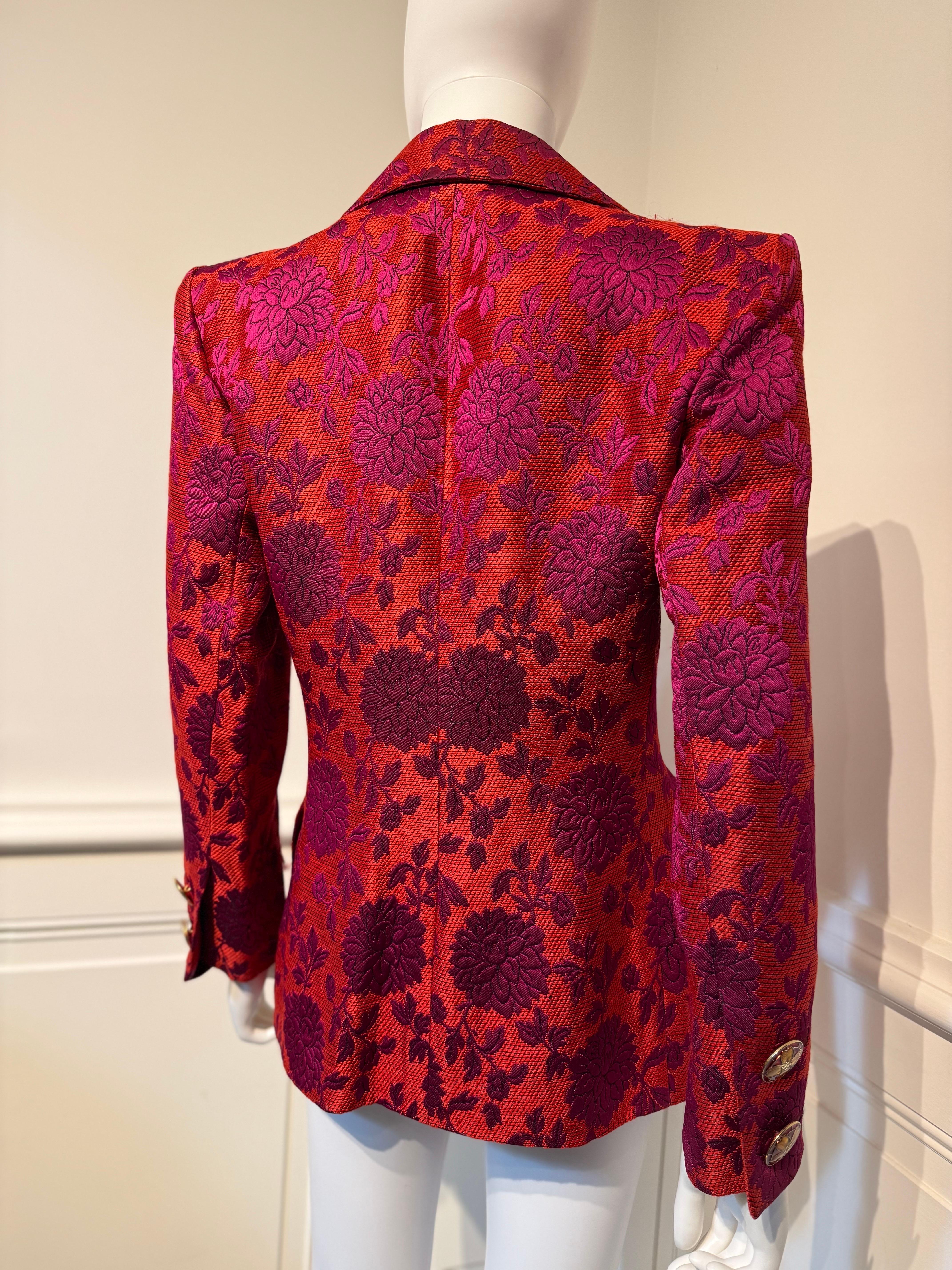 Yves Saint Laurent Rive Gauche Runway brocade jacket blazer AW 1992/1993 For Sale 4