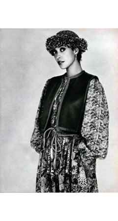 YVES SAINT LAURENT Rive Gauche “Russian Collection” Knit Wool Hat FW 1976