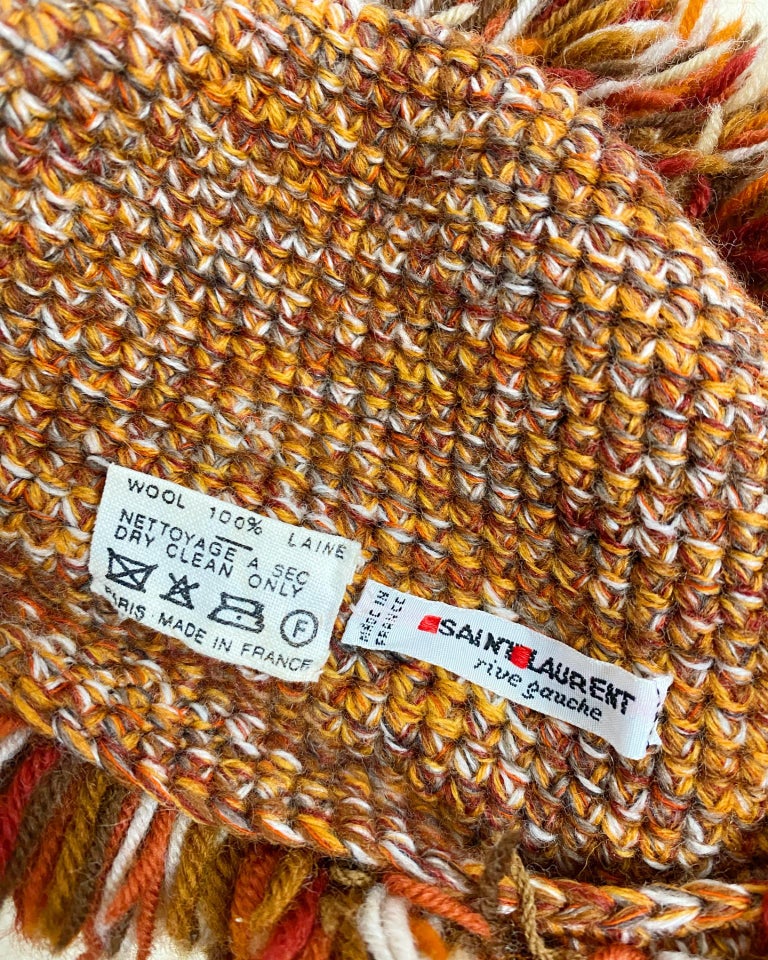 YVES SAINT LAURENT Rive Gauche “Russian Collection” Knit Wool Hat