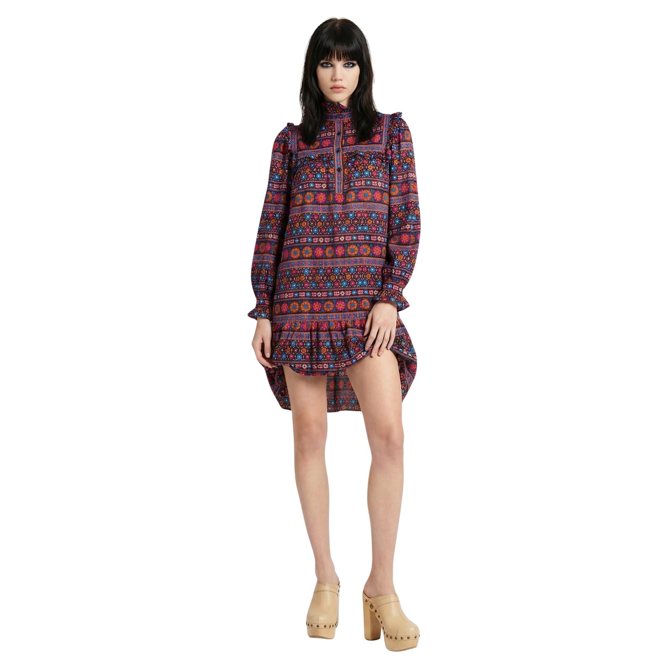 YVES SAINT LAURENT Rive Gauche "Russian Collection" Dress FW 1977 For Sale