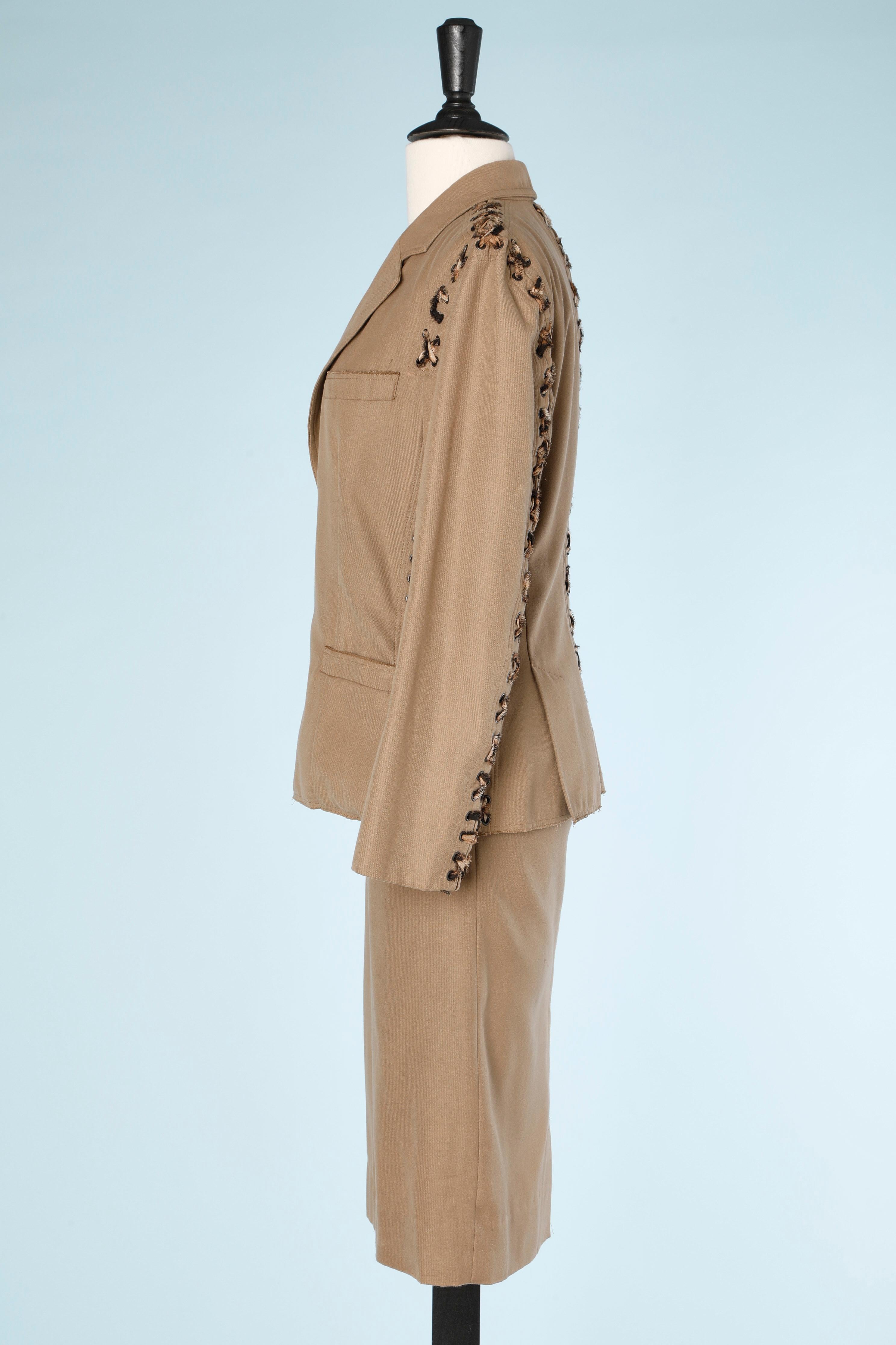 Yves Saint Laurent Rive Gauche - Costume jupe « safari » style « »  en vente 2