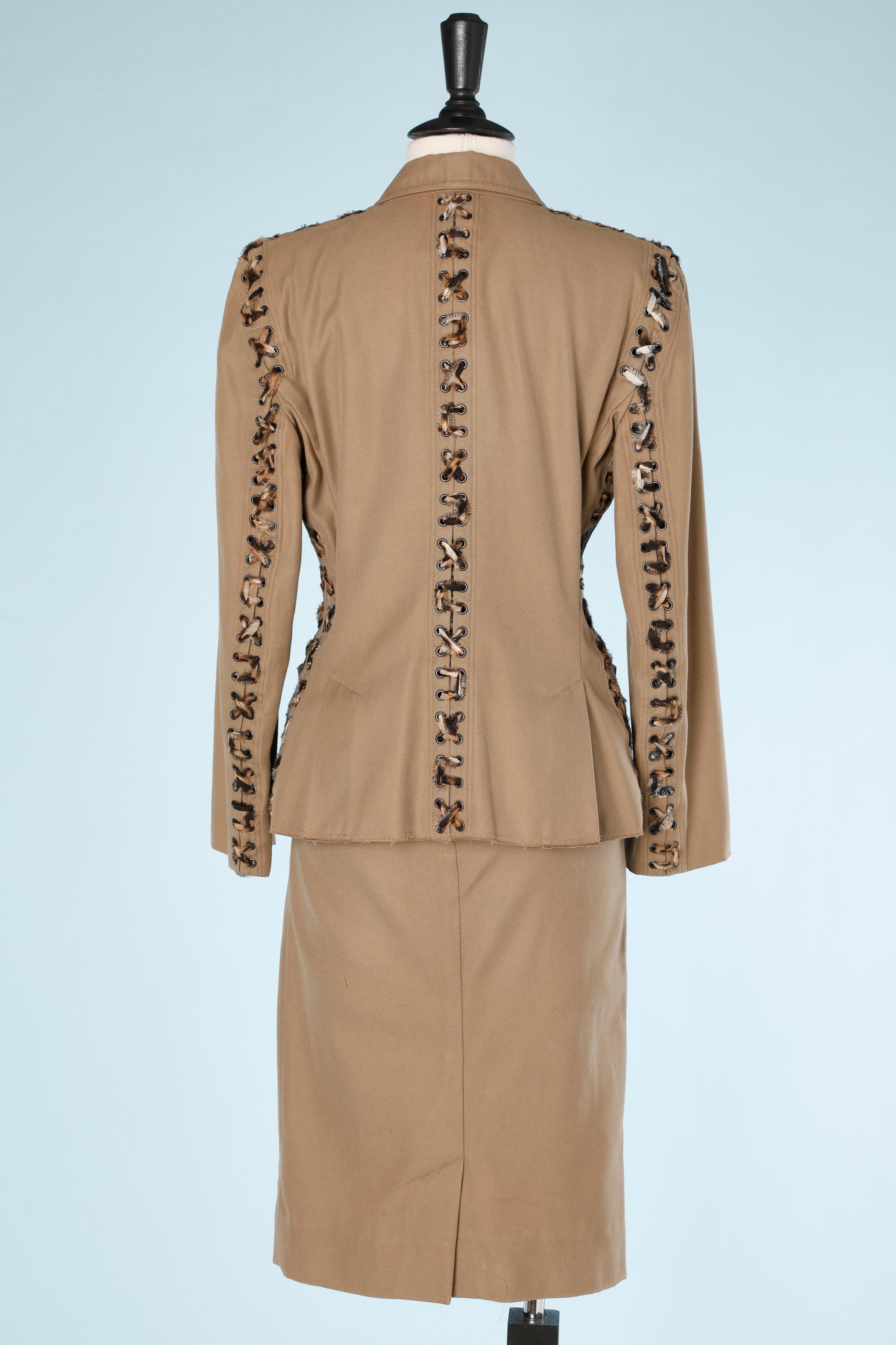 Yves Saint Laurent Rive Gauche - Costume jupe « safari » style « »  en vente 3