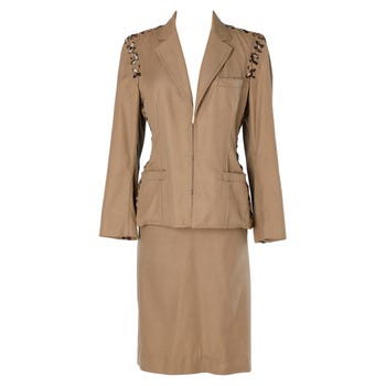 Yves Saint Laurent Rive Gauche Safari-Style Skirt Suit, 2002