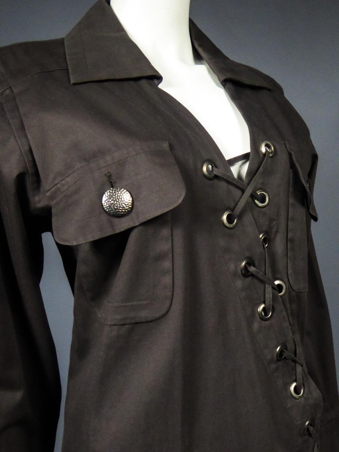 Yves Saint Laurent Rive Gauche Saharienne Bluse Circa 1995/2000 im Angebot 5