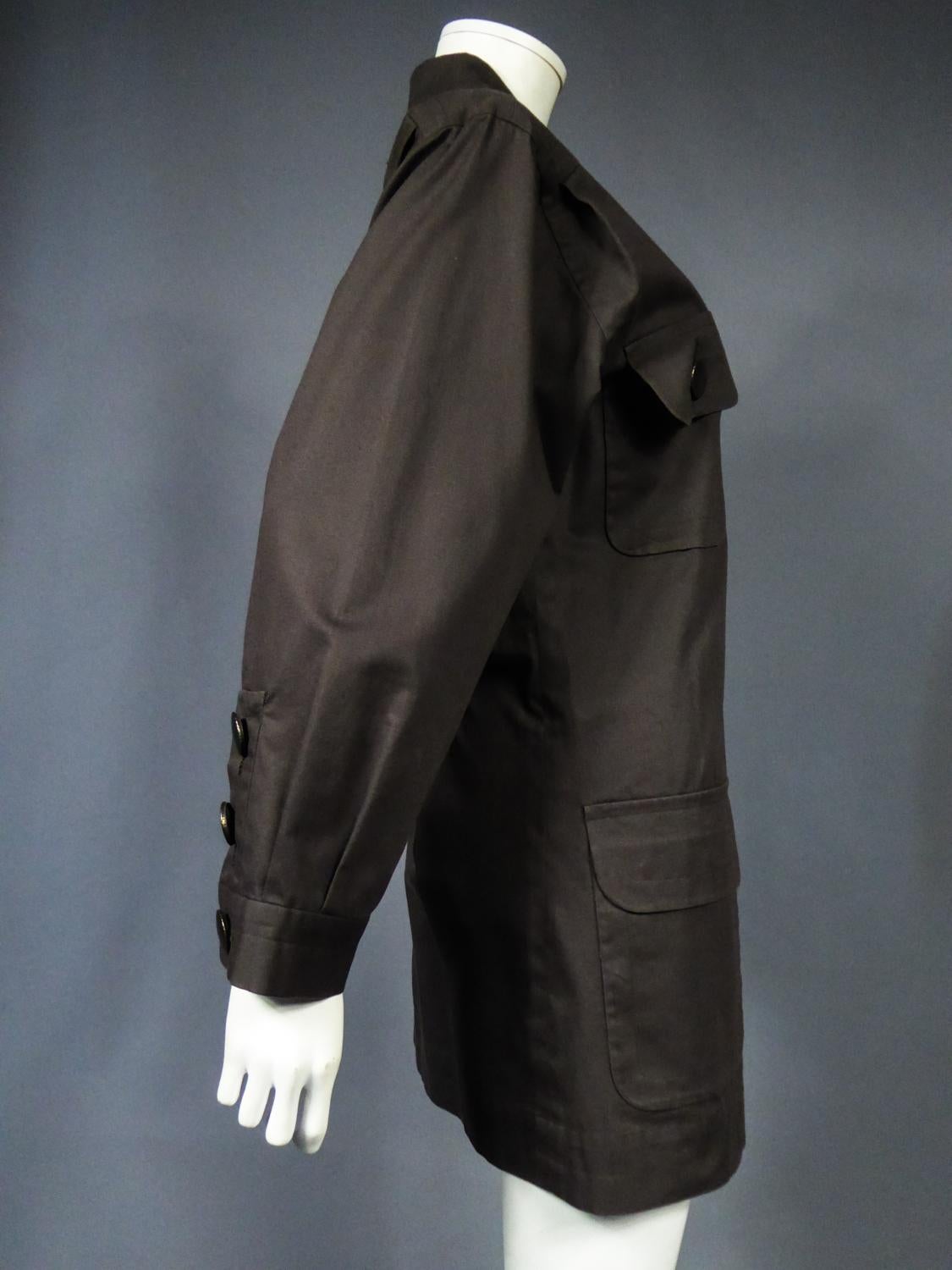 Yves Saint Laurent Rive Gauche Saharienne Bluse Circa 1995/2000 im Angebot 8