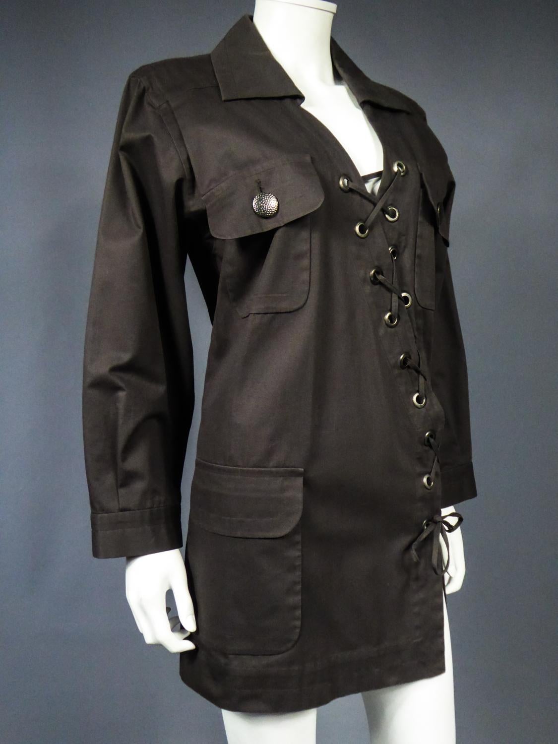 Yves Saint Laurent Rive Gauche Saharienne Bluse Circa 1995/2000 im Angebot 4