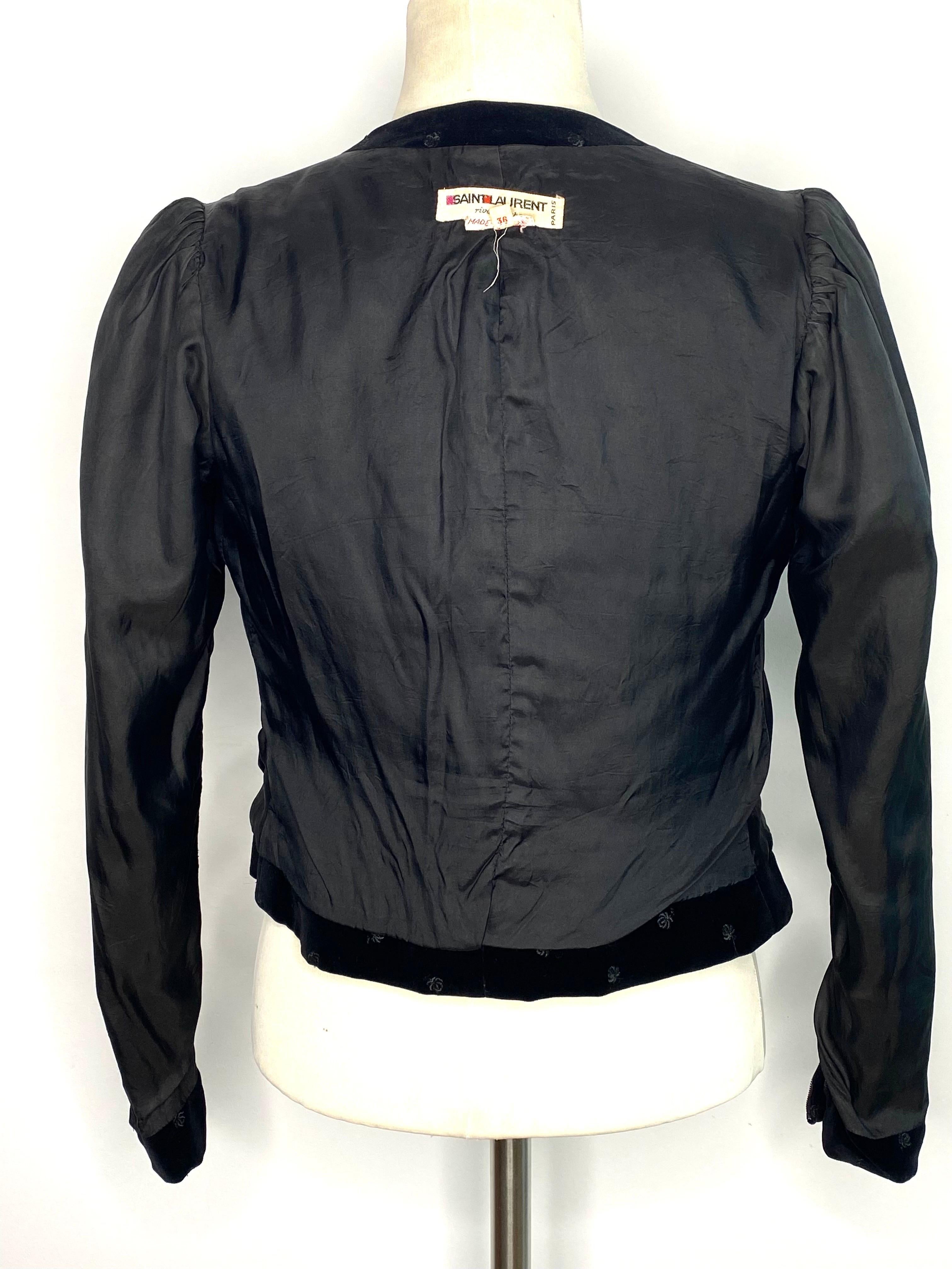 Yves saint Laurent rive gauche short velvet jacket circa 70 3