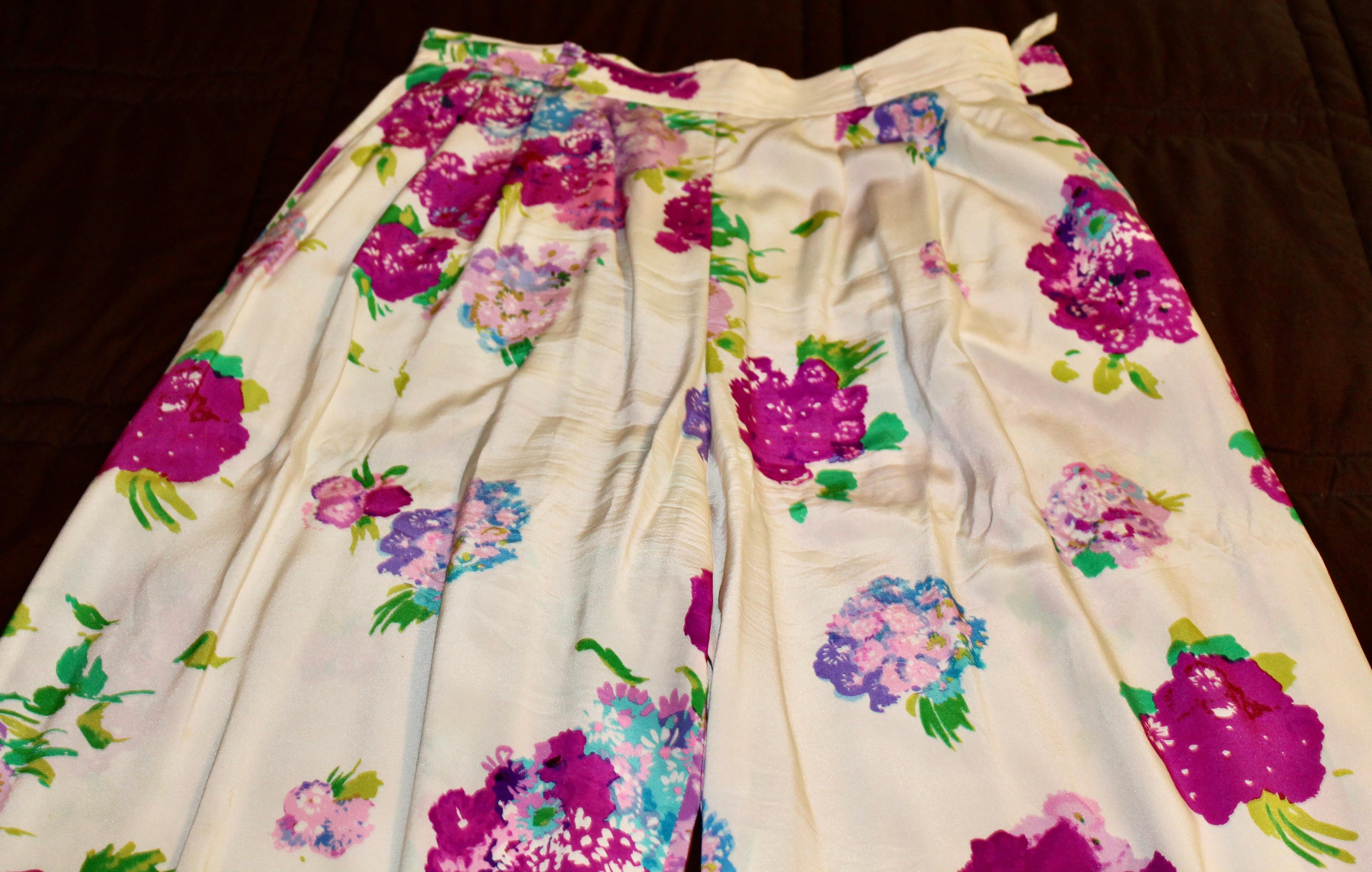 Yves Saint Laurent Rive Gauche Silk Loungeware For Sale 9