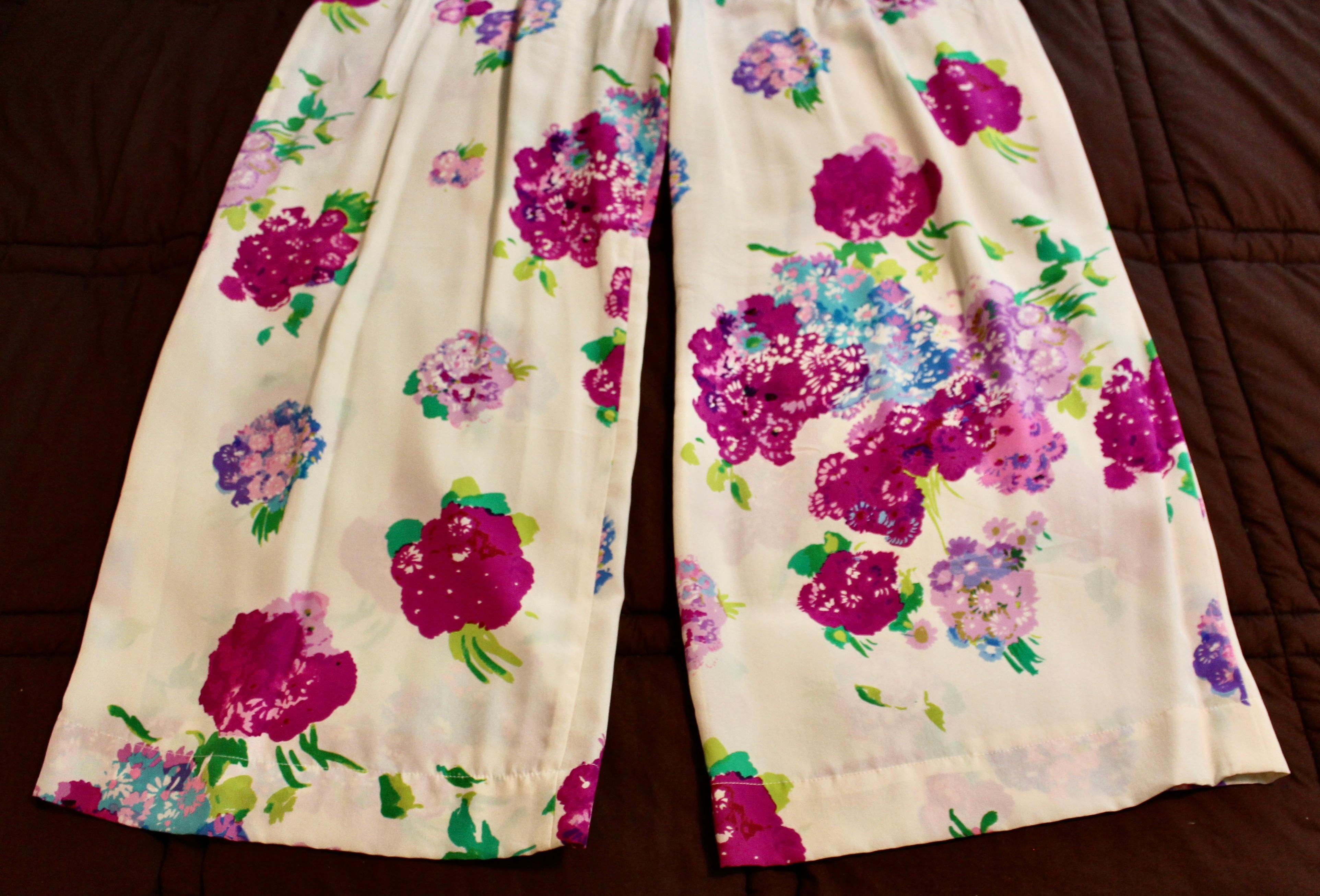 Yves Saint Laurent Rive Gauche Silk Loungeware For Sale 10