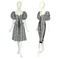 Yves Saint Laurent "rive gauche" SS 1987 Dreiteiliges Set aus bestickter Baumwolle