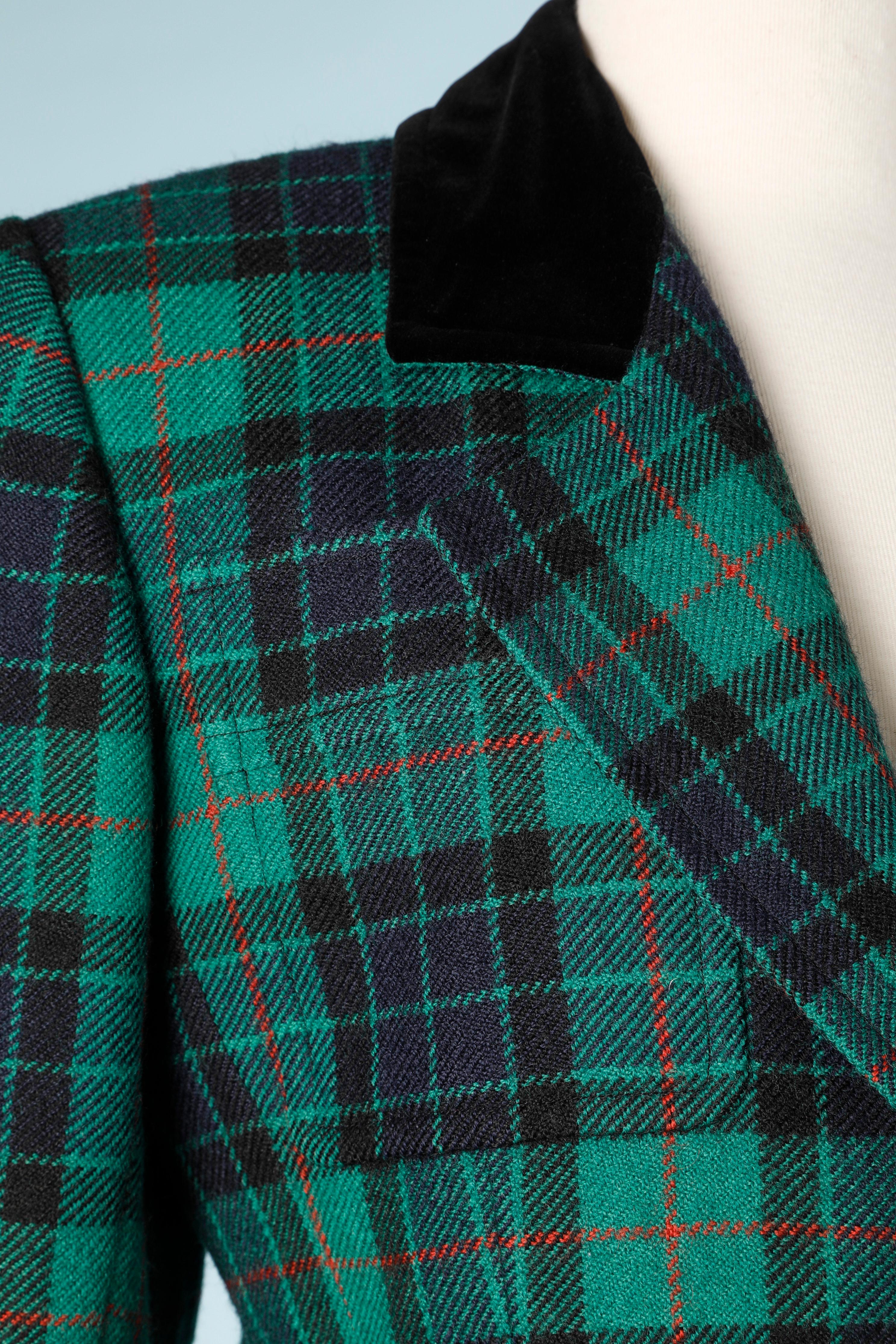 Wool tartan jacket 
