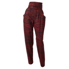 Yves Saint Laurent Rive Gauche Hose mit Tigermuster