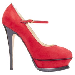 YVES SAINT LAURENT Rive Gauche Tribute Maryjane peep toe platform heels EU36.5