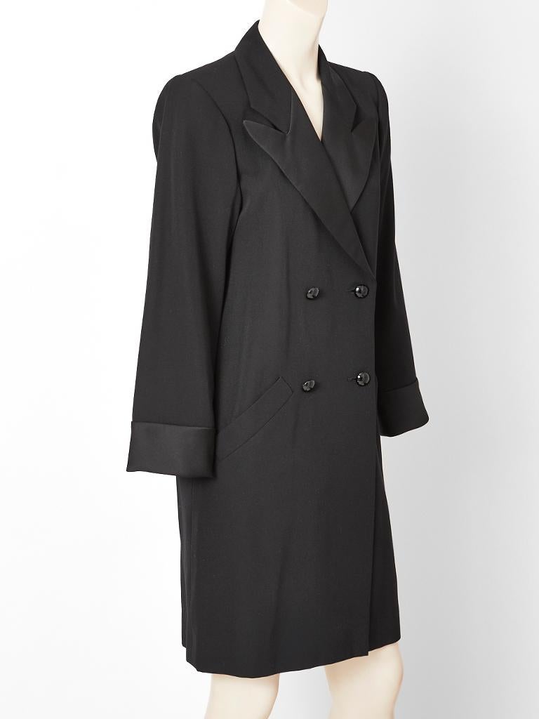 Yves Saint Laurent Rive Gauche Tuxedo Coat Dress In Good Condition In New York, NY