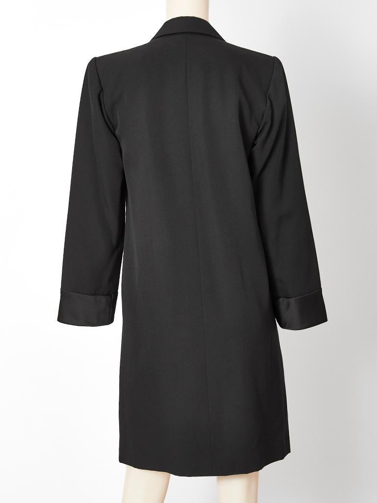 Women's Yves Saint Laurent Rive Gauche Tuxedo Coat Dress