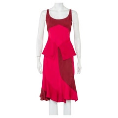 Yves Saint Laurent Rive Gauche Two Tone Paneled Crepe Tank Top & Skirt Set S