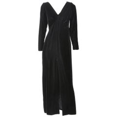 Yves Saint Laurent RIve Gauche Velvet Evening Dress