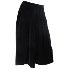 Yves Saint Laurent Rive Gauche Velvet Skirt, 1980s