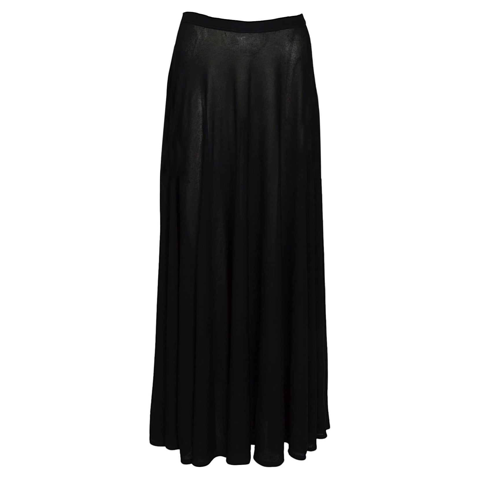 Yves Saint Laurent "Rive Gauche" vintage años 70 Falda circular de punto negro