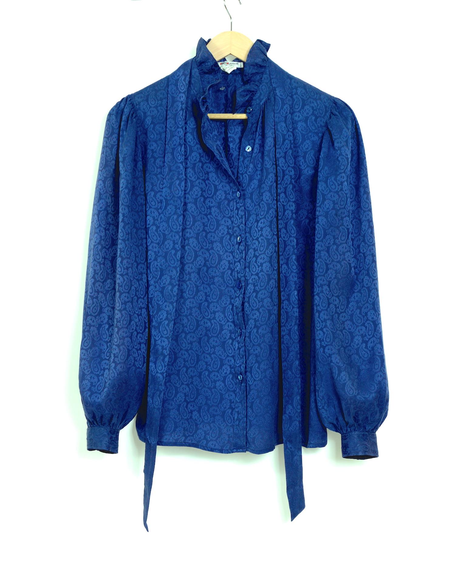 vintage blue blouse