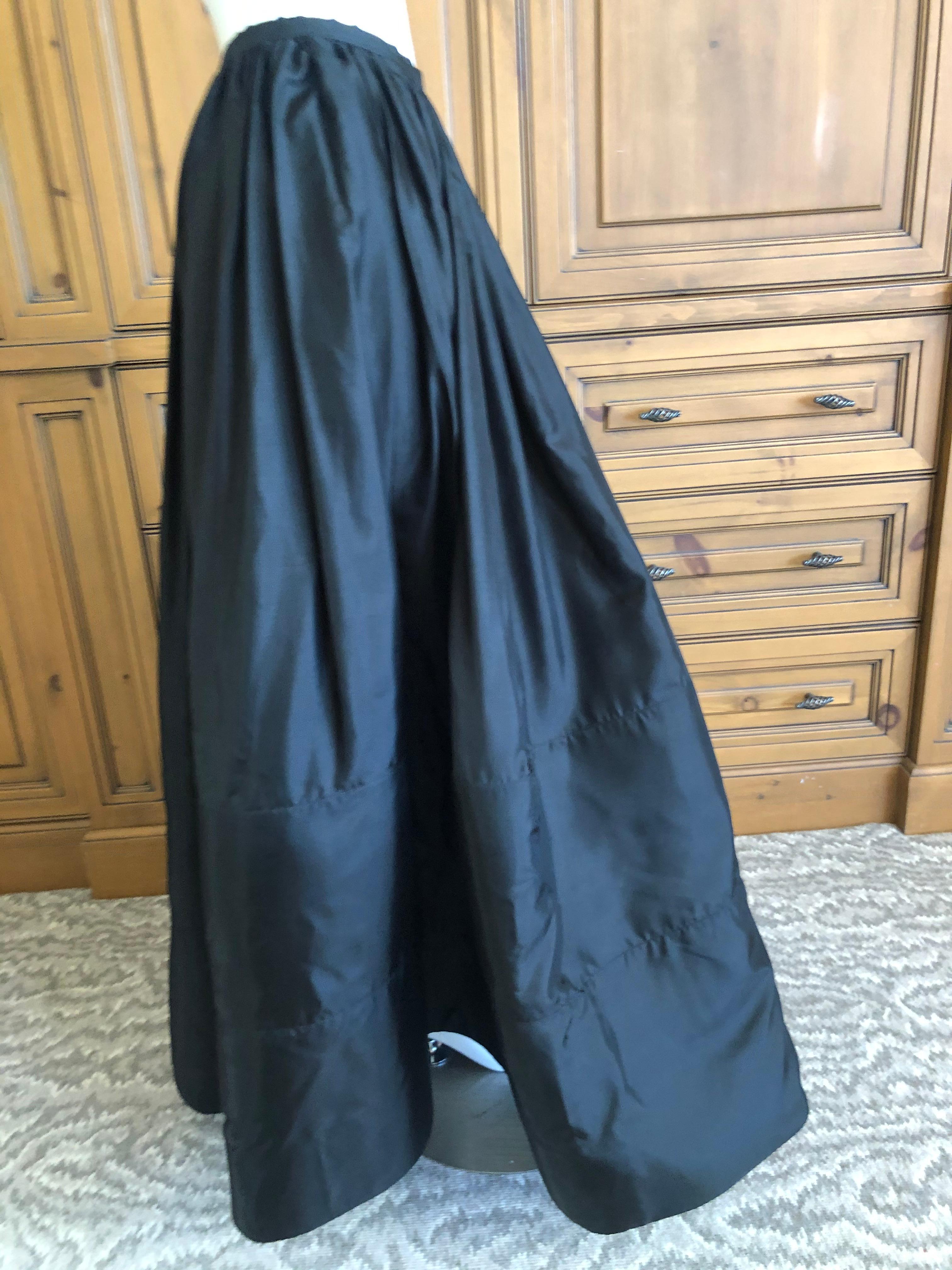 Women's Yves Saint Laurent Rive Gauche Vintage 70's  Black Velvet Ball Skirt & Petticoat For Sale