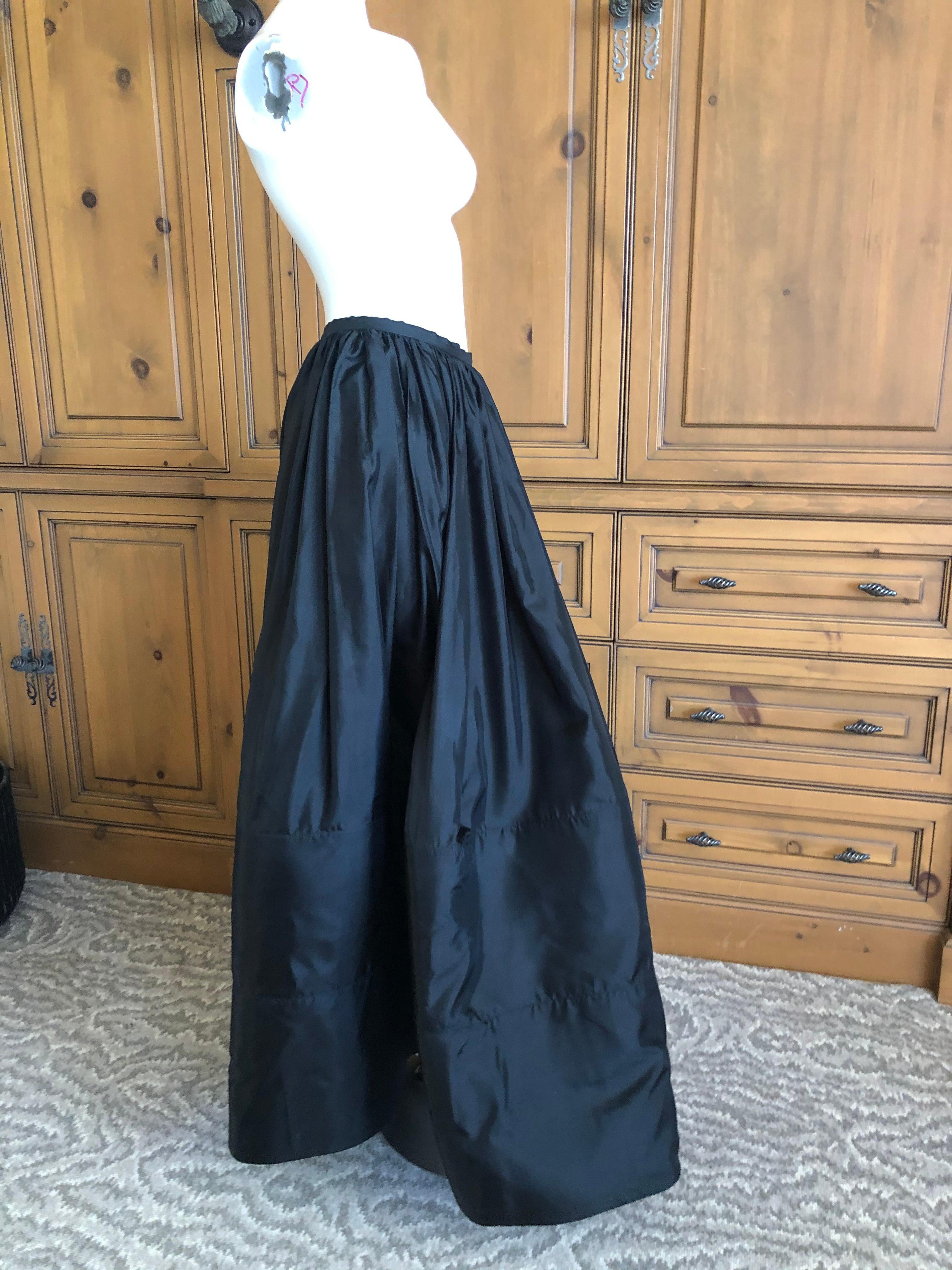 Yves Saint Laurent Rive Gauche Vintage 70's  Black Velvet Ball Skirt & Petticoat For Sale 1