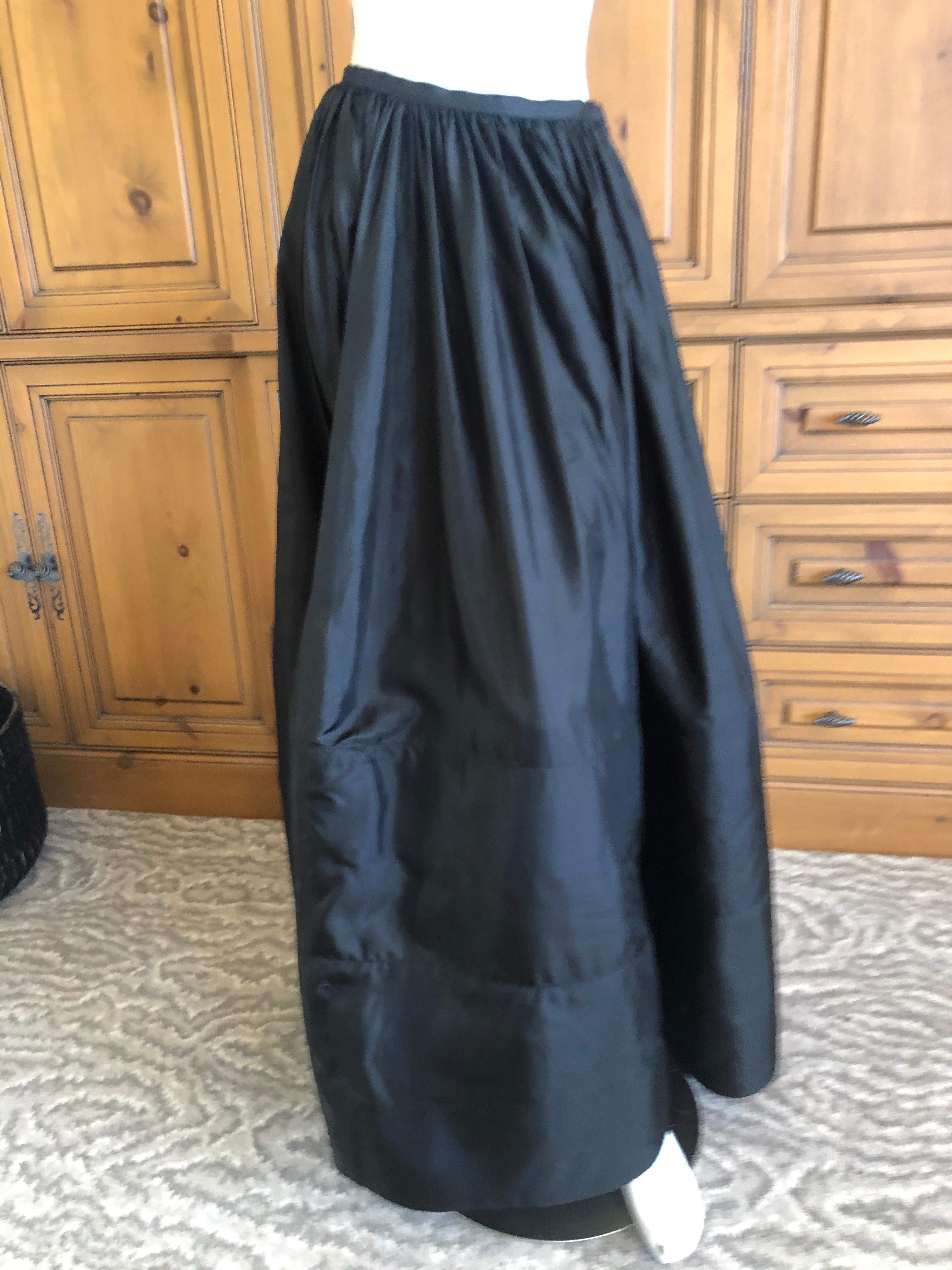 Yves Saint Laurent Rive Gauche Vintage 70's  Black Velvet Ball Skirt & Petticoat For Sale 2