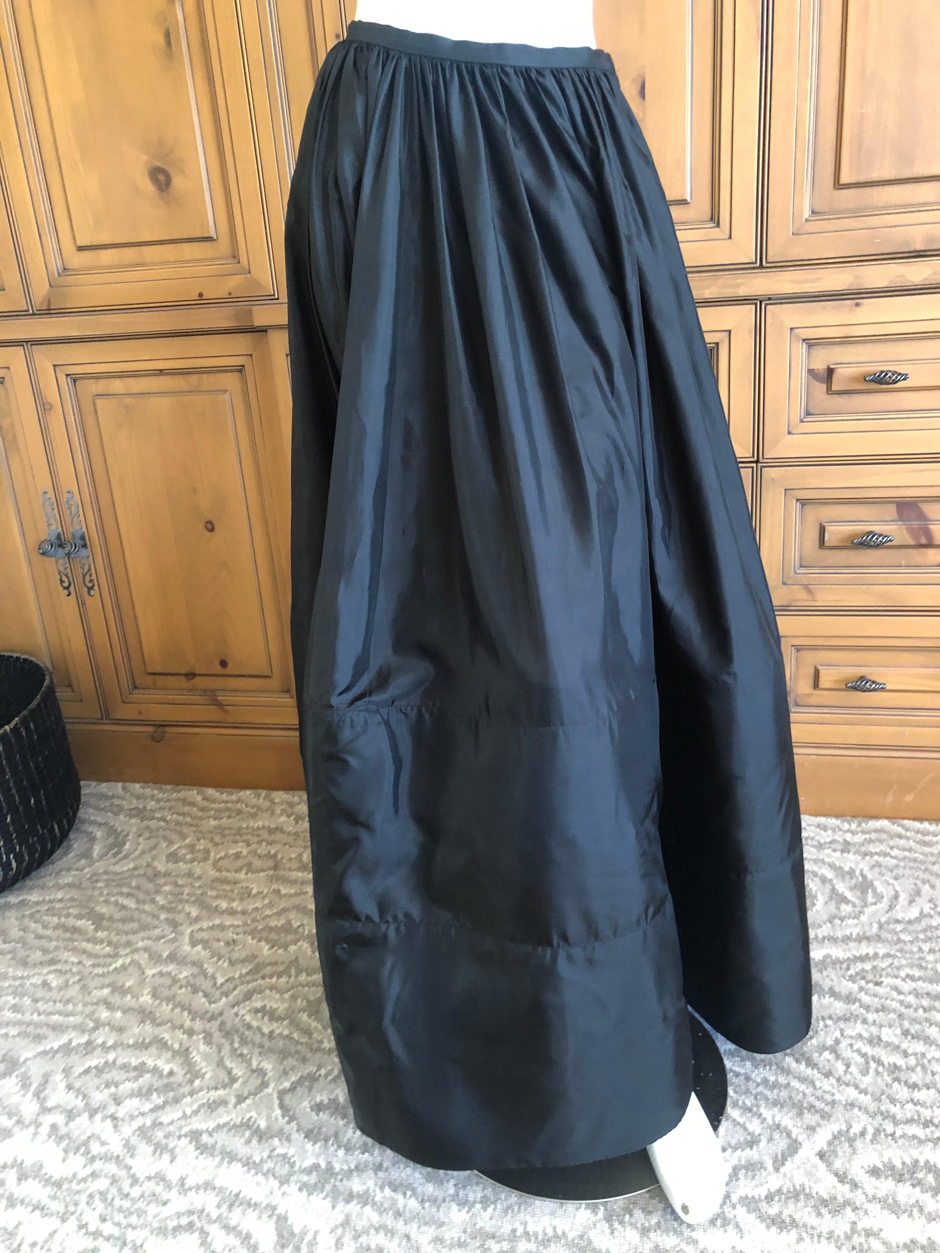 Yves Saint Laurent Rive Gauche Vintage 70's  Black Velvet Ball Skirt & Petticoat For Sale 3