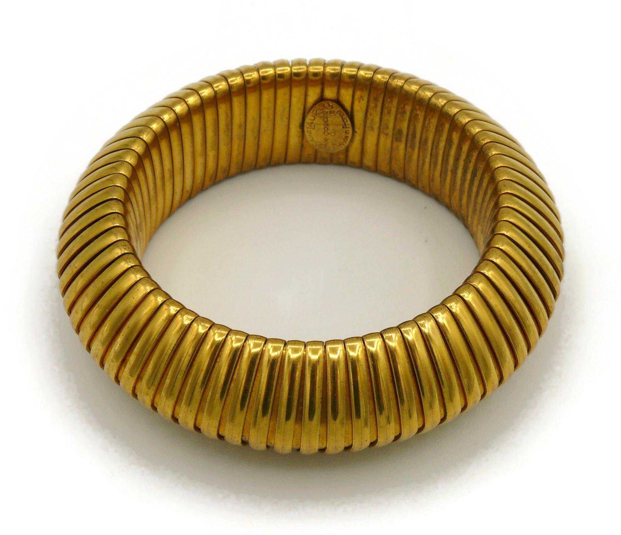 Women's Yves Saint Laurent Rive Gauche Vintage Gold Toned Bracelet For Sale