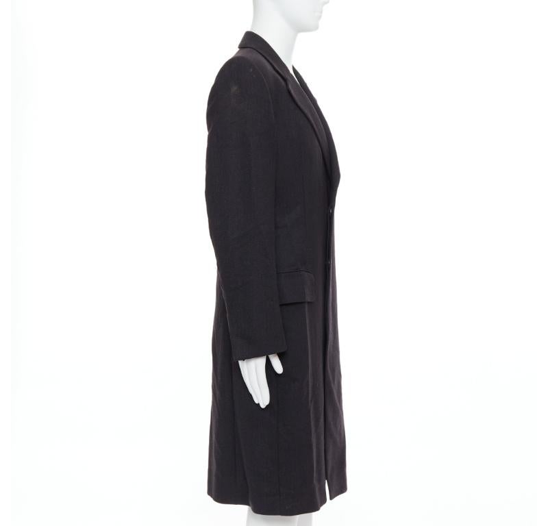 YVES SAINT LAURENT Rive Gauche Manteau surdimensionné gris 100 % laine FR48 M Pour hommes en vente