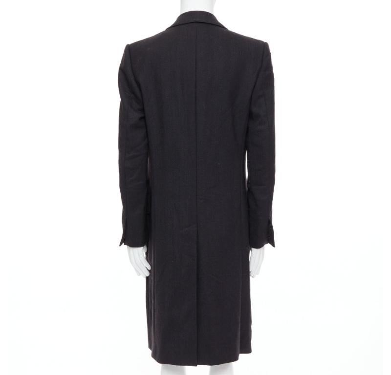 YVES SAINT LAURENT Rive Gauche Manteau surdimensionné gris 100 % laine FR48 M en vente 1
