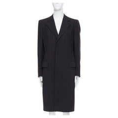 YVES SAINT LAURENT Rive Gauche Manteau surdimensionné gris 100 % laine FR48 M