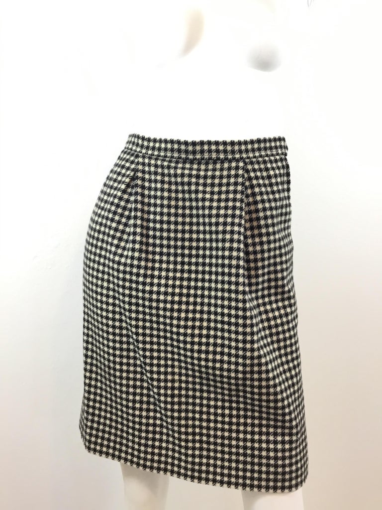 Yves Saint Laurent Rive Gauche Houndstooth Skirt Suit c. 1970's For ...