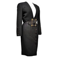 Yves Saint Laurent Rive Gauche Vintage Wool Skirt Suit Circa 1988-1992