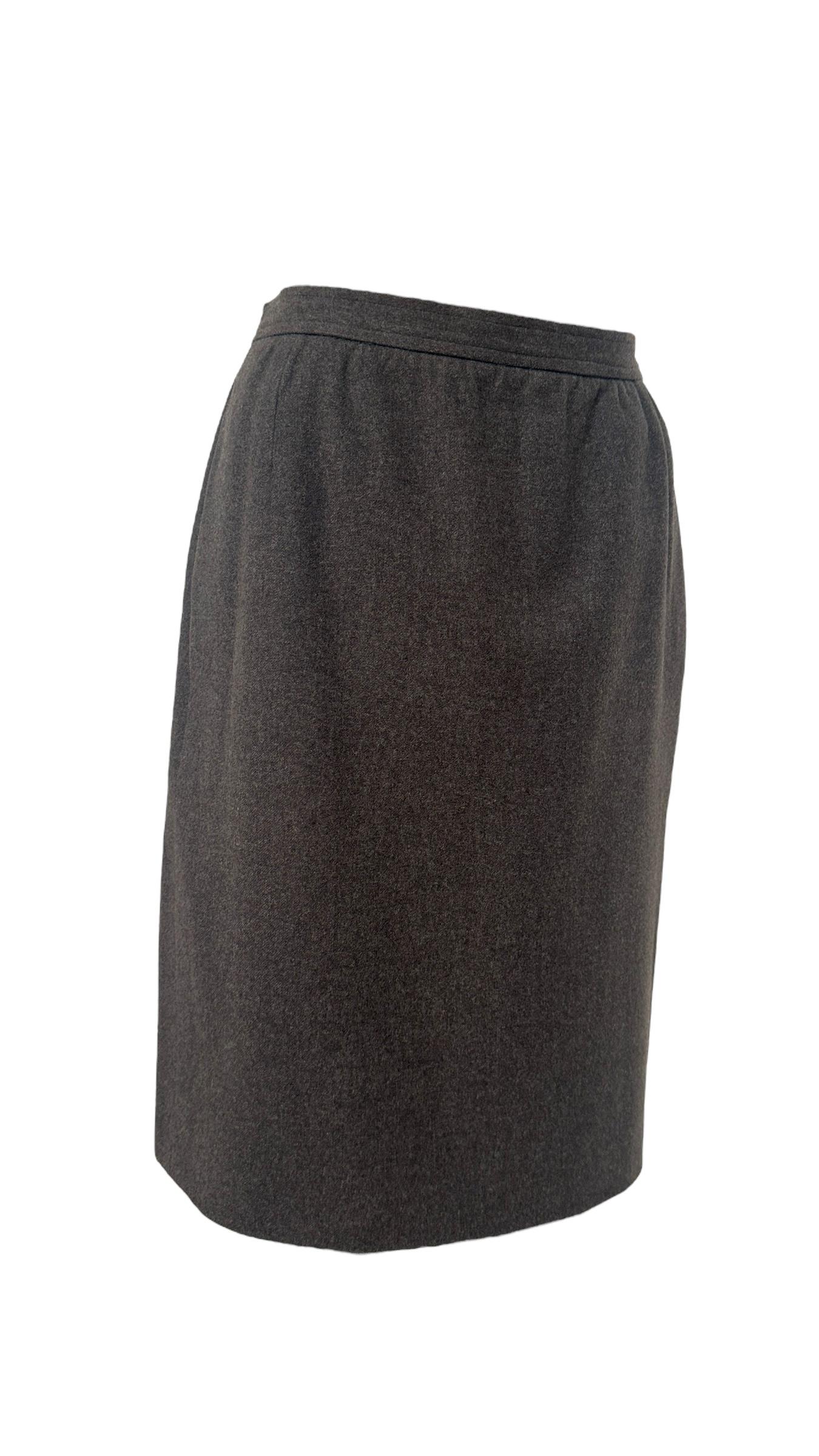 Yves Saint Laurent Rive Gauche Vintage Wool Skirt in vendita 5