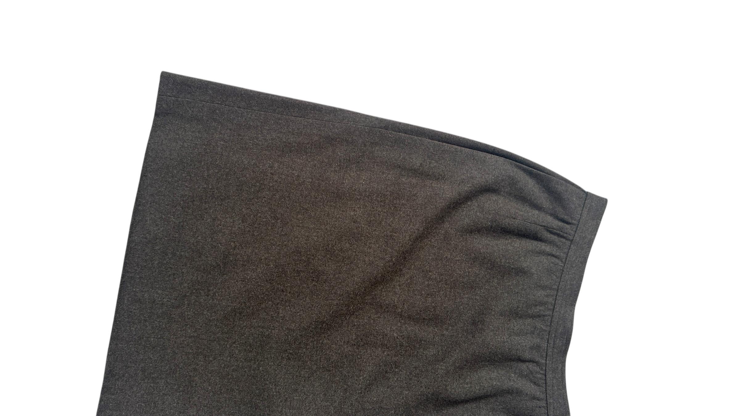 Black Yves Saint Laurent Rive Gauche Vintage Wool Skirt in vendita