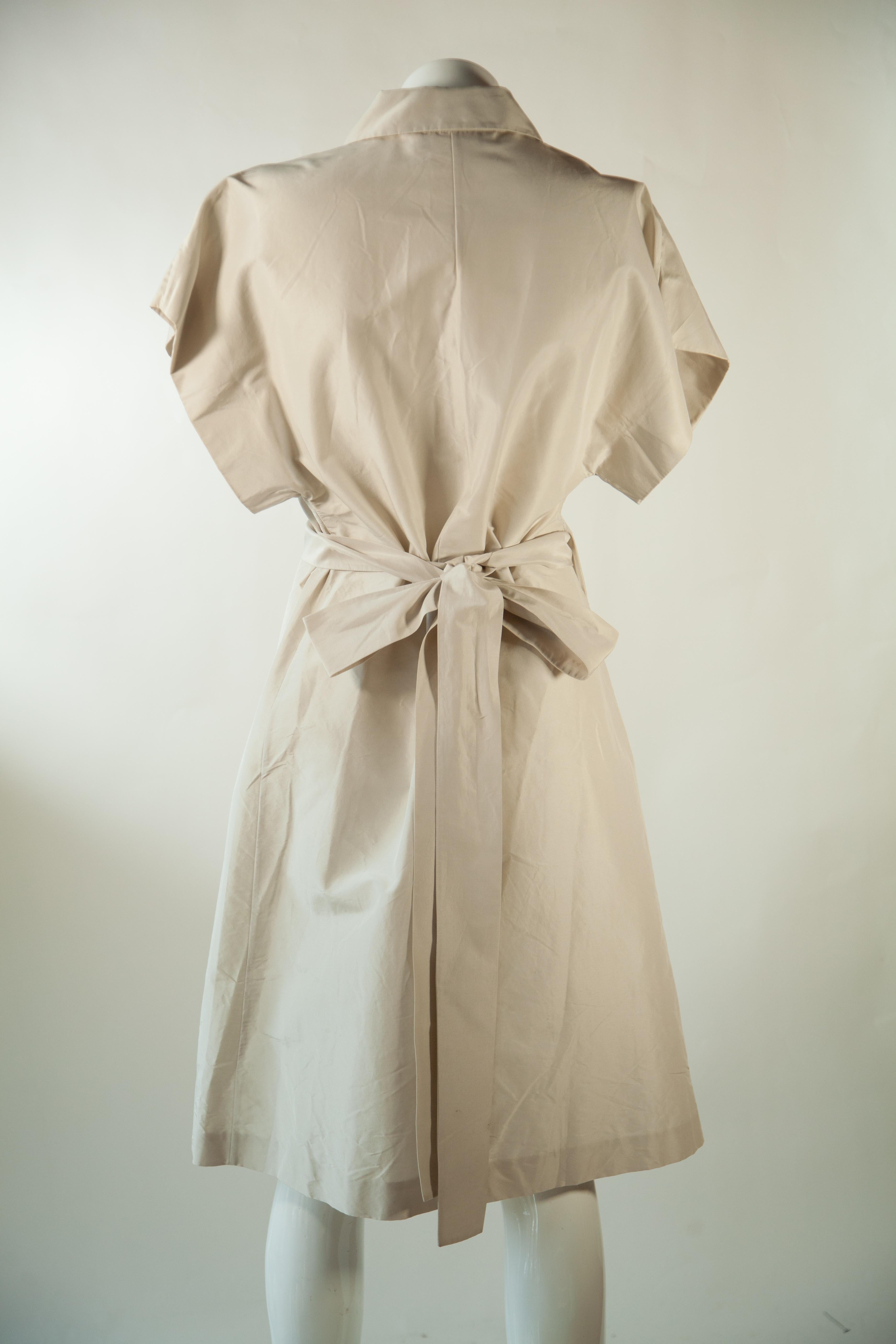 Yves Saint Laurent Rive Gauche White Crepe Wrap Dress  In Excellent Condition For Sale In Kingston, NY